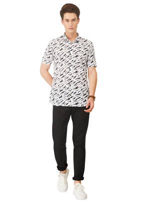 Soft Handloom Shirt With Tiger Design Print