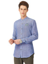 Textured Soft Handloom Blue  Shirt