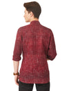 Textured Soft Handloom Deep Maroon Shirt With Mix N Match Combination