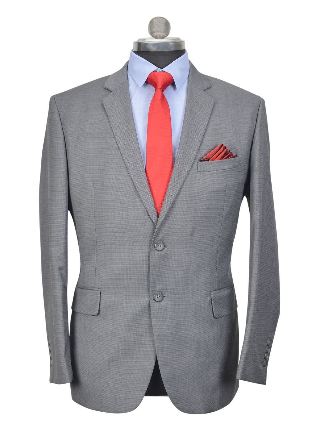 Grey Slim Fit Suit, Size 42/52